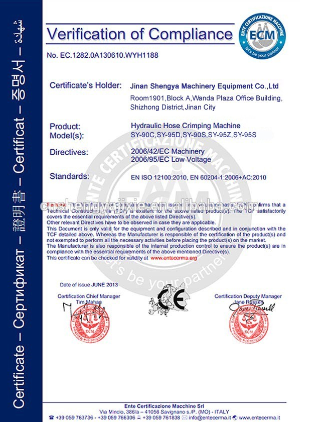 Станок для обжима РВД Shengya SY-76A (108-154) - 10