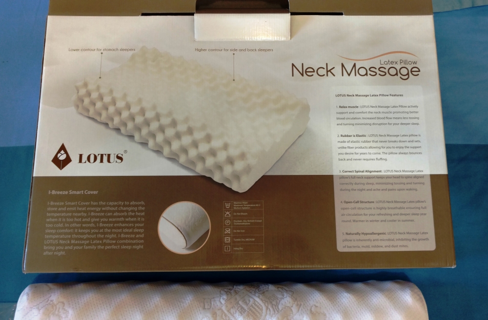 Подушки из натурального латекса Lotus Neck Massage Latex Pillow 20″x30″ (122-100) - 7