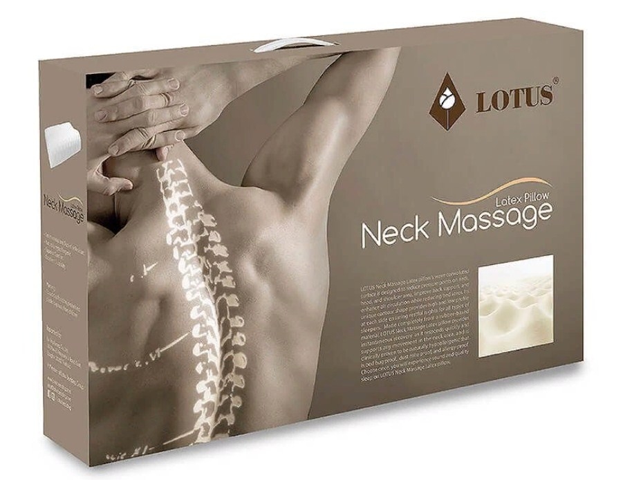 Подушки из натурального латекса Lotus Neck Massage Latex Pillow 20″x30″ (122-100) - 1